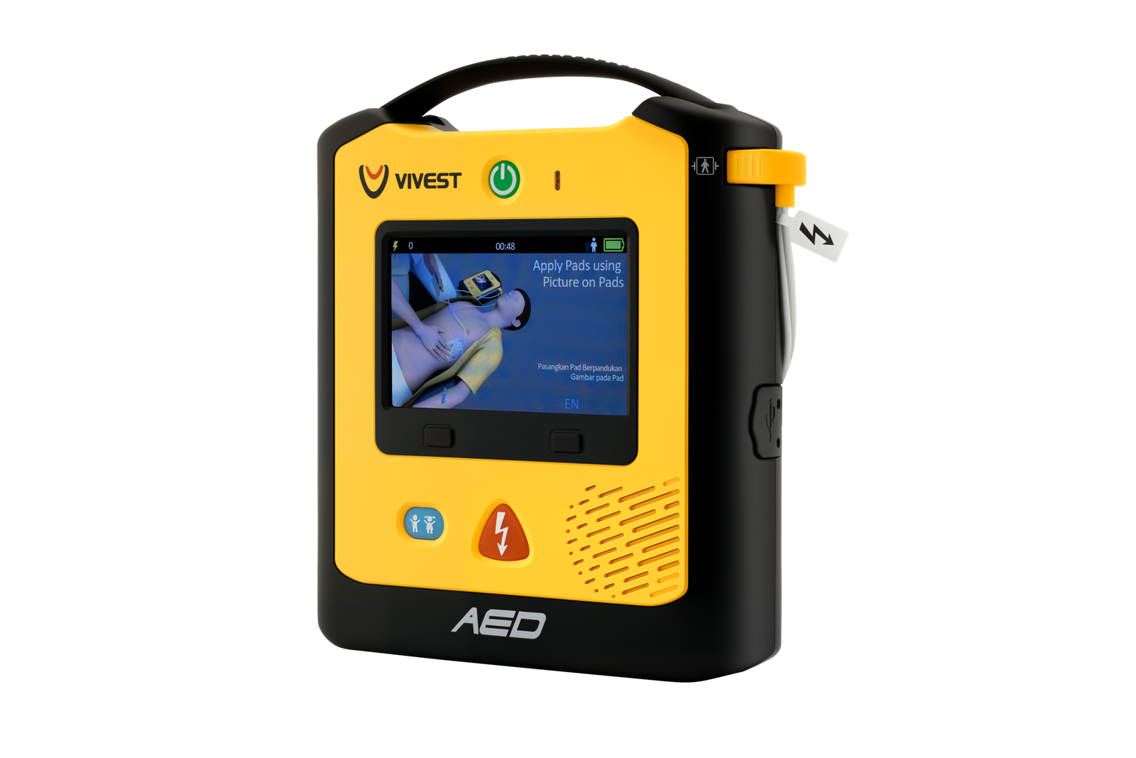 ViVest PowerBeat X3 AED Halbautomat mit Display